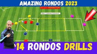 🎯Amazing Rondo Training Drills  Pep Guardiolas 14 Rondo Drills 2023 [upl. by Griz]