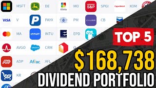 My Top 5 Dividend Stocks I Own  169k Dividend Portfolio [upl. by Sungam]