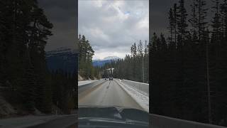 Banff shorts lake alberta canada travel travelvlog banff tour snow snowfall mountains yt [upl. by Nairbal]