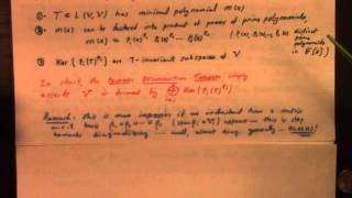 Linear Algebra EML 1 invariant subspaces primary decomposition theorem [upl. by Carrol]