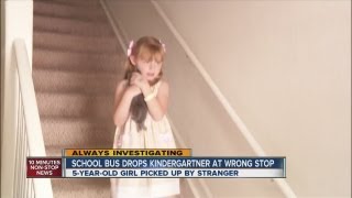 School bus drops kindergartner at wrong stop [upl. by Dnesnwot]