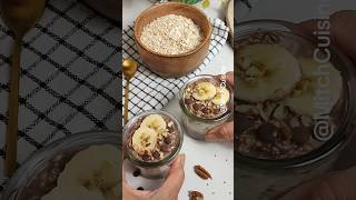 Chocolate overnight oats🍫 Healthy meal prepare for breakfast healthyfood overnightoats [upl. by Alemrac]