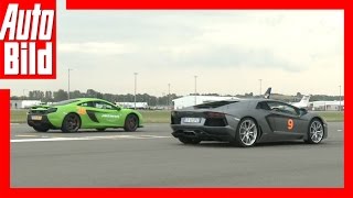 Drag Race McLaren 650S vs Aventador [upl. by Bran]