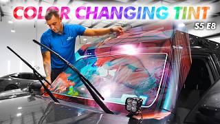 Tinting Over Existing Tint  Chameleon Windshield Installation  A Day In The Life  S5  E8 [upl. by Tiersten235]