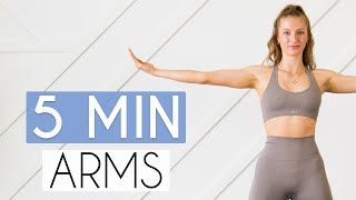 5 MIN TONED ARMS WORKOUT  No Equipment [upl. by Giles28]