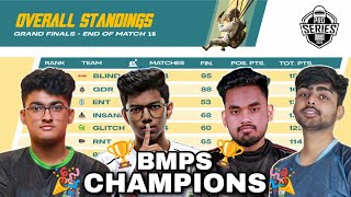 🏆BMPS Points Table  Winners  Champions  Overall standings  Pro Series Lan Event [upl. by Margherita706]