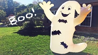 Setting Up an Inflatable Ghost Yard Decoration [upl. by Koziarz]