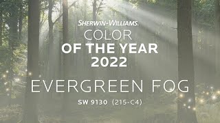 SherwinWilliams 2022 Color of the Year  Evergreen Fog [upl. by Tacklind]