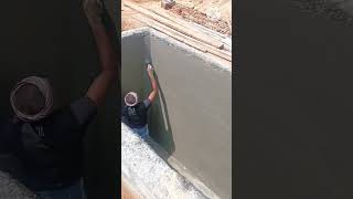 Under ground water tank plastering work shorts plastaringrohithcivil [upl. by Arrahs]