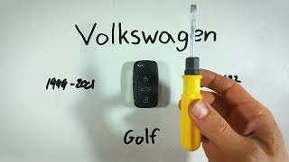 Volkswagen Golf Key Fob Battery Replacement 1999  2001 [upl. by Adiaz]