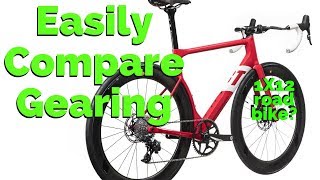 Compare gears easilythe 1X12 road bike example [upl. by Rafaj]