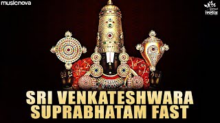 Venkateshwara Suprabhatam Fast with Lyrics  Venkateswara Swamy Songs  Suprabhatam [upl. by Kalina569]