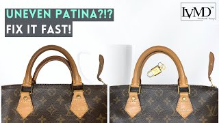 How To Fix Dark amp Uneven Patina Permanently  Louis Vuitton Satisfying Makeover [upl. by Evelina]