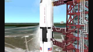 Apollo 11 Launch Simulation Part 1 [upl. by Delaine951]