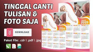 Template Kalender 2025 1 Lembar 12 Bulan Soft [upl. by Katlaps]