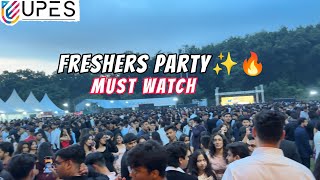 Crazy Freshers Party at UPES Dehradun ✨❤️  So much Croud 💀  Must Watch 💯😎 [upl. by Ramed199]