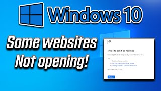 How to Fix Some Websites Not LoadingOpening in Any Browser Issue  Windows 10 [upl. by Snell]