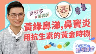 黃綠鼻涕、鼻竇炎非吃抗生素才能治療嗎？使用抗生素的黃金時機點是？│黃瑽寧x剪接師【鼻子健康系列EP6】 [upl. by Demetris641]