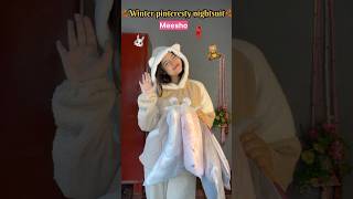 Cutest Bunny Nightsuit From Meesho🧸🍂 meeshohaul winternight nightsuithaul winterwear cutehaul [upl. by Attennyl]