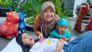 JUALJUALAN ES KRIM DAN PERUT KU BUNCIT 😭 MAIN DOKTER DOKTERAN  Drama  Salsa and Family [upl. by Enybor]