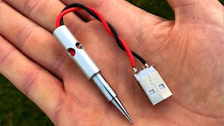 Make SOLDERING IRON Using 12v charger [upl. by Oicaroh531]