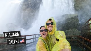 Our FIRST time at Niagara Falls US side  Maid of the Mist boat tour  Cave of the Winds [upl. by Nottarts]