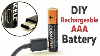 How to Make a Rechargeable 15V AAA Battery with USBC Port  DIY Rechargeable 15v Battery at home [upl. by Eiramllij]