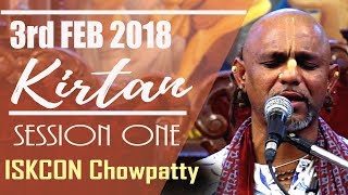 MADHAVA PRABHU KIRTAN  SESSION 1 OF 3  ISKCON CHOWPATTY  3 FEB 2018 [upl. by Haziza]