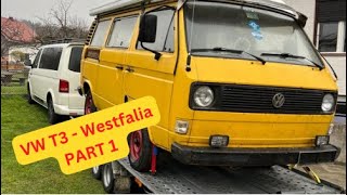 Volkswagen T3 T25 Westfalia vanagon 1980  I did buy it  PART 1 vwt3 vanagon restoration [upl. by Ahsataj146]