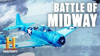 Battle of Midway Tactical Overview – World War II  History [upl. by Ahsyekal]