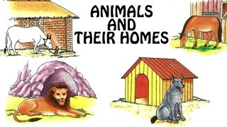 Animals And Their Homes  Animal Shelter For Kids  Fun amp Learn  Preschool Learning Videos For Kids [upl. by Puff]