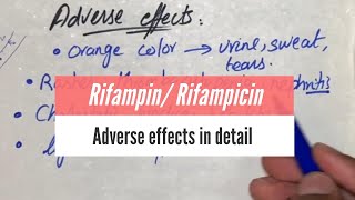 Rifampin  Rifampicin  Adverse Effects in detail UrduHindi [upl. by Eibor]