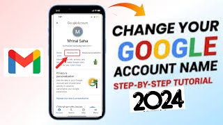 How to Change Gmail Id amp Google Account Name  Gmail name kaise change kare 2024 [upl. by Oirretna]