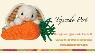 Conejo amigurumi Parte 2 tejiendo los brazos y la cola [upl. by Zap]