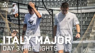 BNL Italy Major Premier Padel Highlights day 3 Men [upl. by Repsag]