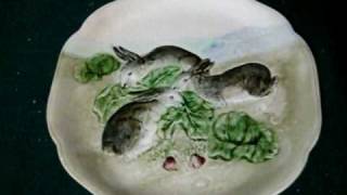 Higgins amp Seiter Majolica Bunny Plates China [upl. by Tharp]