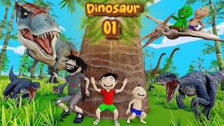 Bittu Sittu Cartoon Part 13  Dinosaur Wala Cartoon  Monster Wala Cartoon [upl. by Luben558]