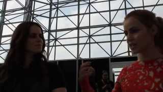 NYCC 2015 12 Monkeys Interview with Emily Hampshire and Amanda Schull  The Workprint [upl. by Analad]