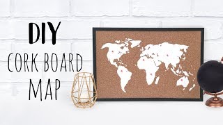 DIY Cork Board Map [upl. by Aicek]