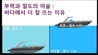 부력과 밀도의 마술  바다에서 더 잘 뜨는 이유 [upl. by Reve]