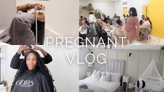 PREGNANT VLOG 5  PREP WITH ME FOR LABOUR NESTING PREGNANCY WEEK 3637 BABY SHOWER [upl. by Yentroc501]