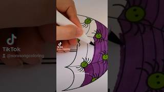 Color in the magic of Halloween 🎃✨ coloringbook coloring adultcoloringbook spookyseasonshorts [upl. by Drabeck]