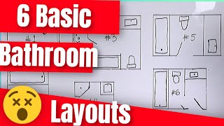 6 Basic Bathroom Layouts  What Works Best amp What Doesnt Make Sense [upl. by Gomar740]