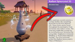 How to Use Radiant Spincrystal in Serenitea Pot Genshin Impact [upl. by Nireil]