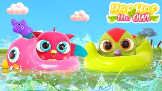 Baby cartoons for kids amp Hop Hop the owl full episodes Learning baby videos amp water toys [upl. by Phillips]