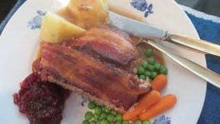 Danish Meatloaf with Bacon Recipe  Forloren Hare Mock Hare [upl. by Yc]