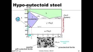 MSE 201 S21 Lecture 36  Module 2  Hypo amp Hypereutectoid Steel [upl. by Ahtnama]