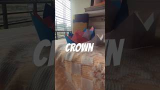 I learned how to create a origami crown [upl. by Icat]