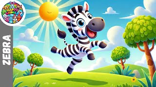 Khumba the Zebra  ‪HappyAnimalsTV Kids Songs amp Nursery Rhymes [upl. by Attenrev]