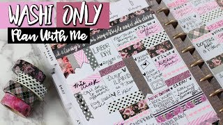 WASHI TAPE ONLY Plan With Me  Belinda Selene [upl. by Suirradal]